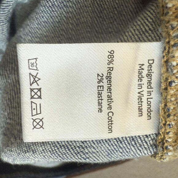 Saint + Sofia Jeans Blue Flare Front Pocket Stretch Denim Pants - Picture 10 of 11